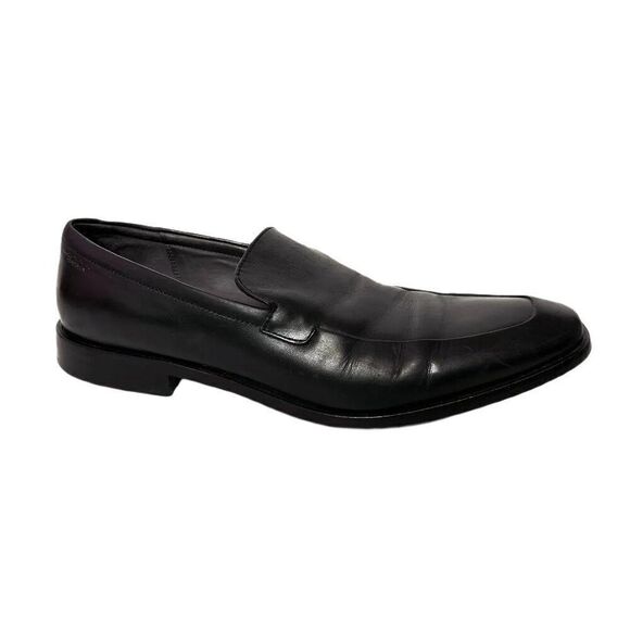 Ecco Black Leather Slip On Loafer Dress Shoes - Picture 1 of 9